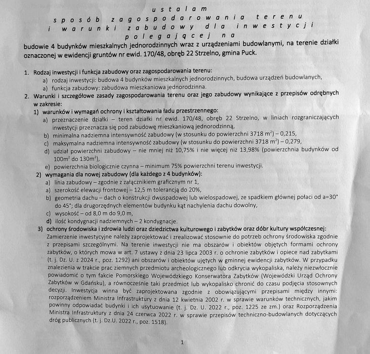 Działka budowlana blisko morza - Strzelno, ul. Szkolna