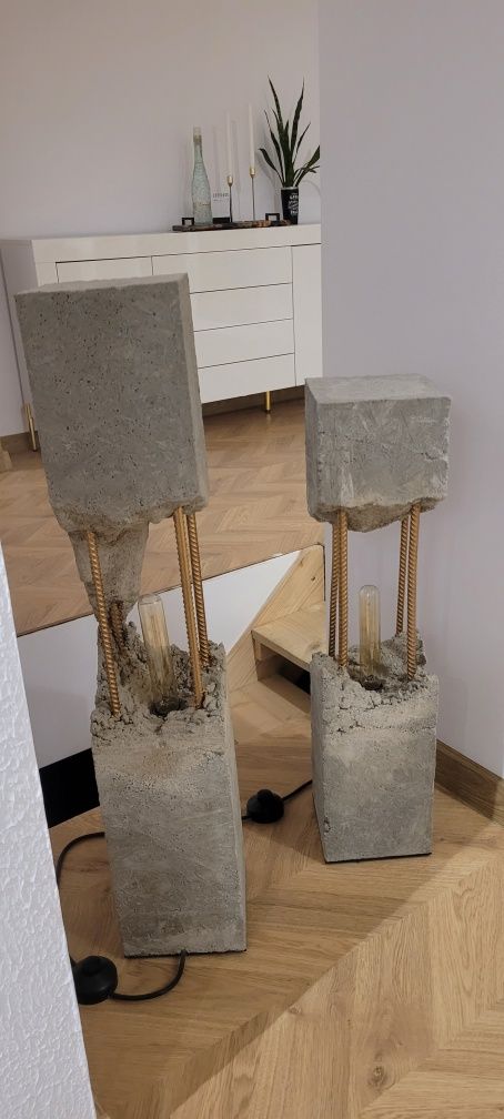 Lampy dekoracyjne z betonu.