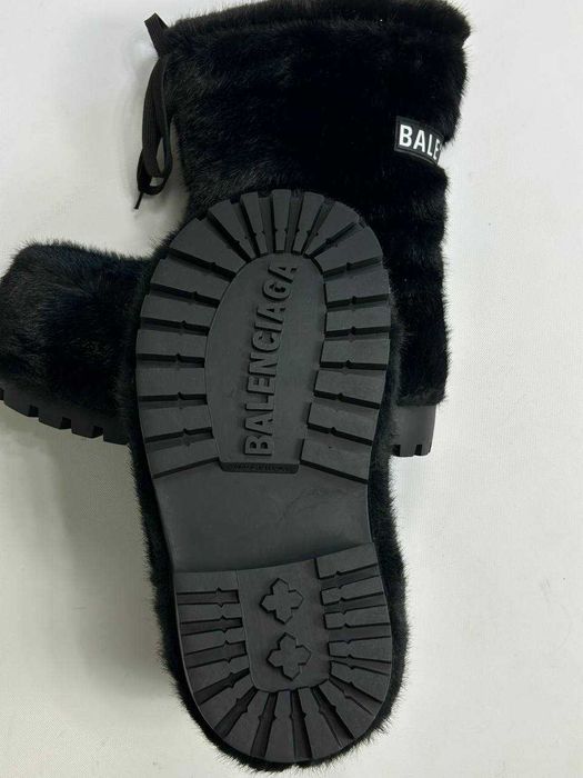 BALENCIAGA ALASKA FUR Boots black ботинки чоботи чорні черные мех 43