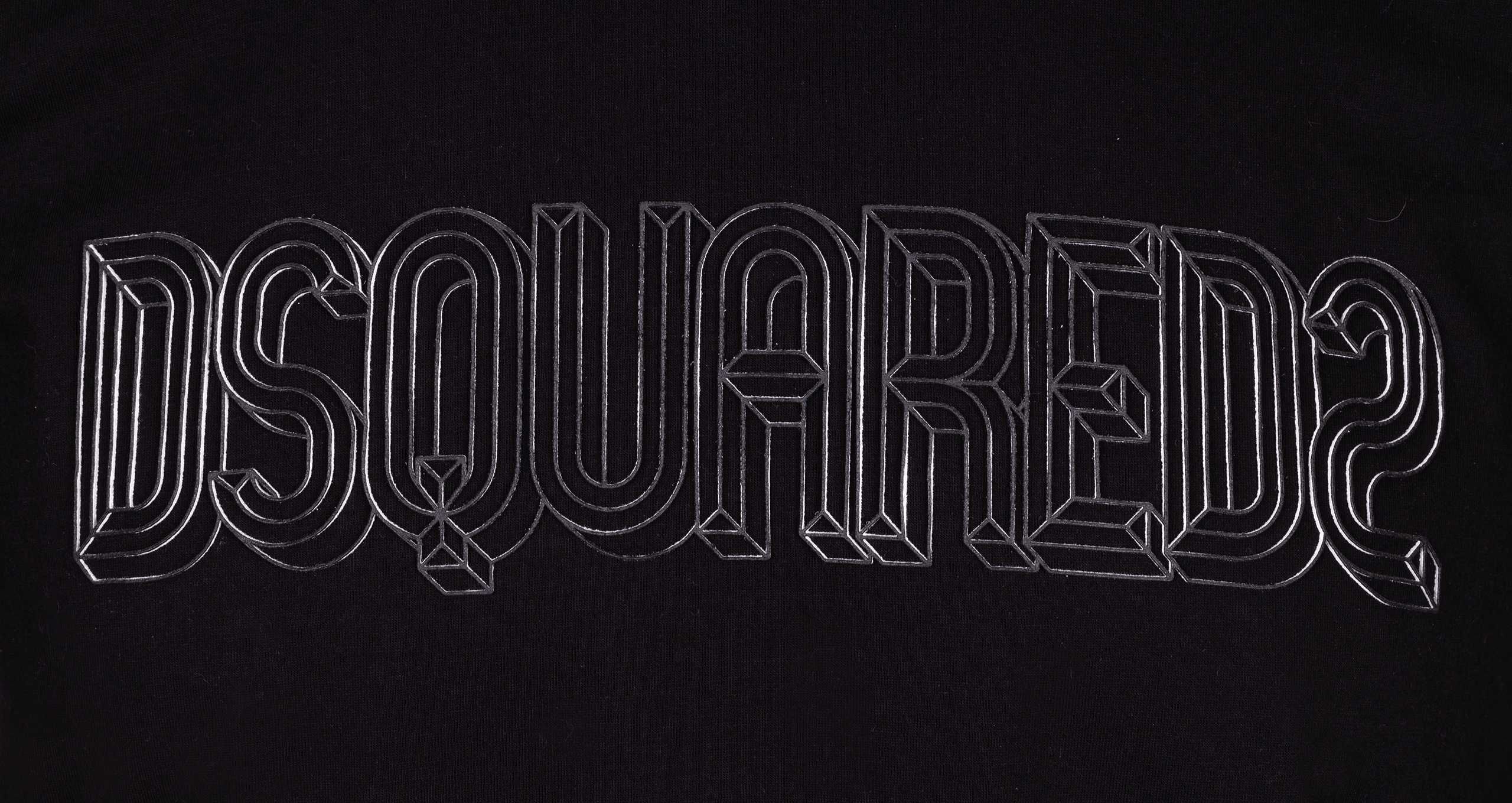 DSQUARED2 włoski t-shirt koszulka męska 3D BLACK -50%