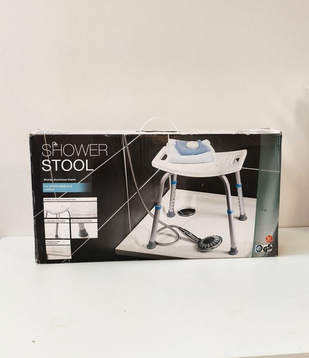 krzesełko krzesło siedzisko prysznicowe stołek do wanny regulowanyNOWY
