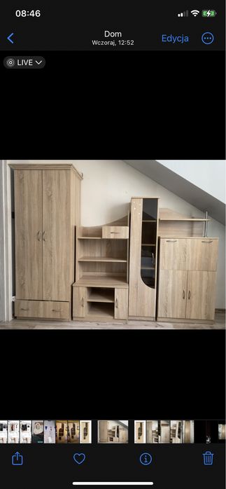 Scianka meblowa - jasna, elegancka w dobrym stanie