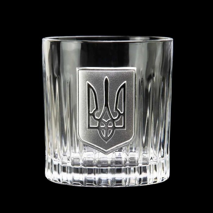 Кришталевий набір для віскі з гербом, покриття сріблом, Boss Crystal