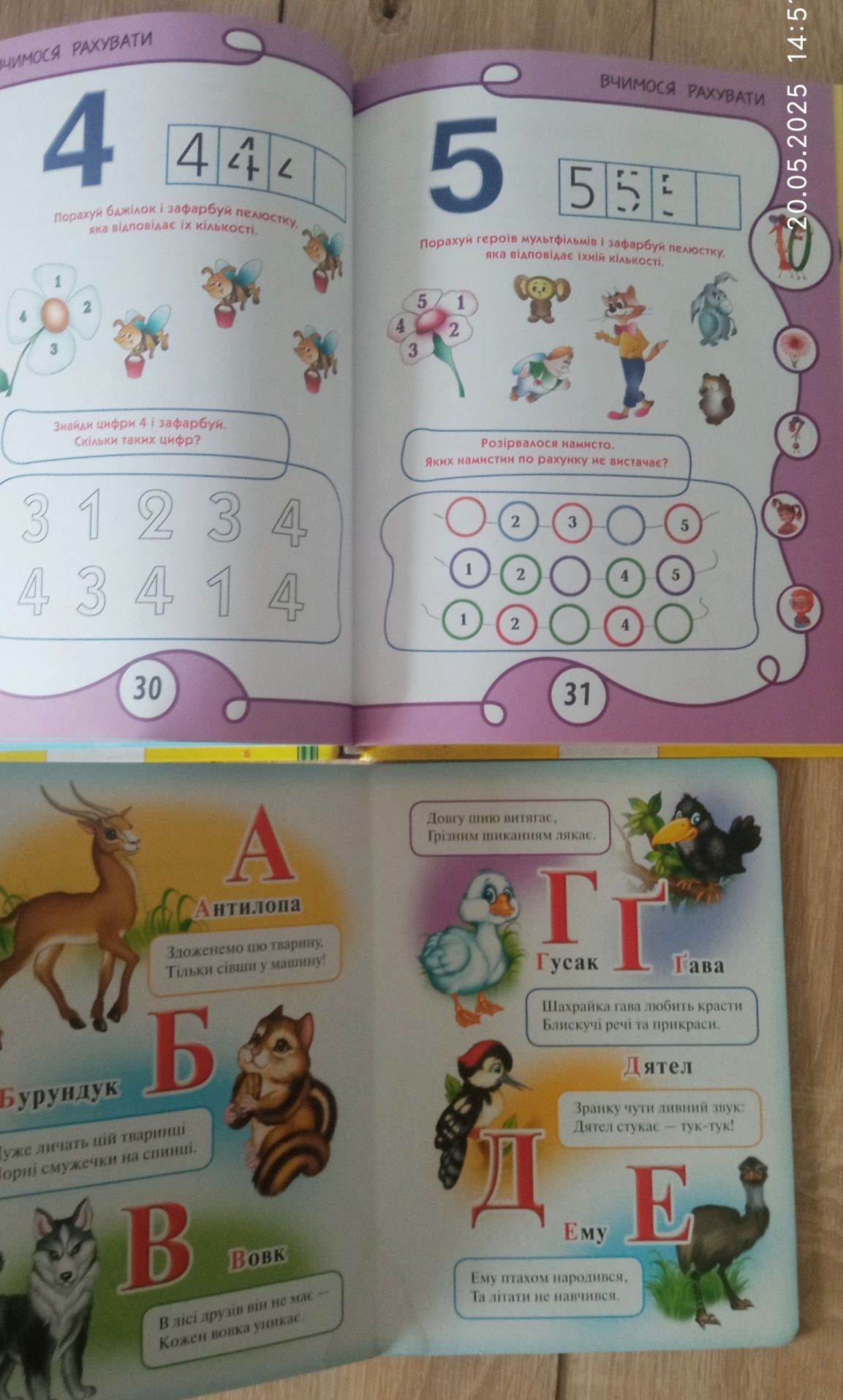 Книги та робочі зошити для дошкільняти 7 штук Федієнко та інше