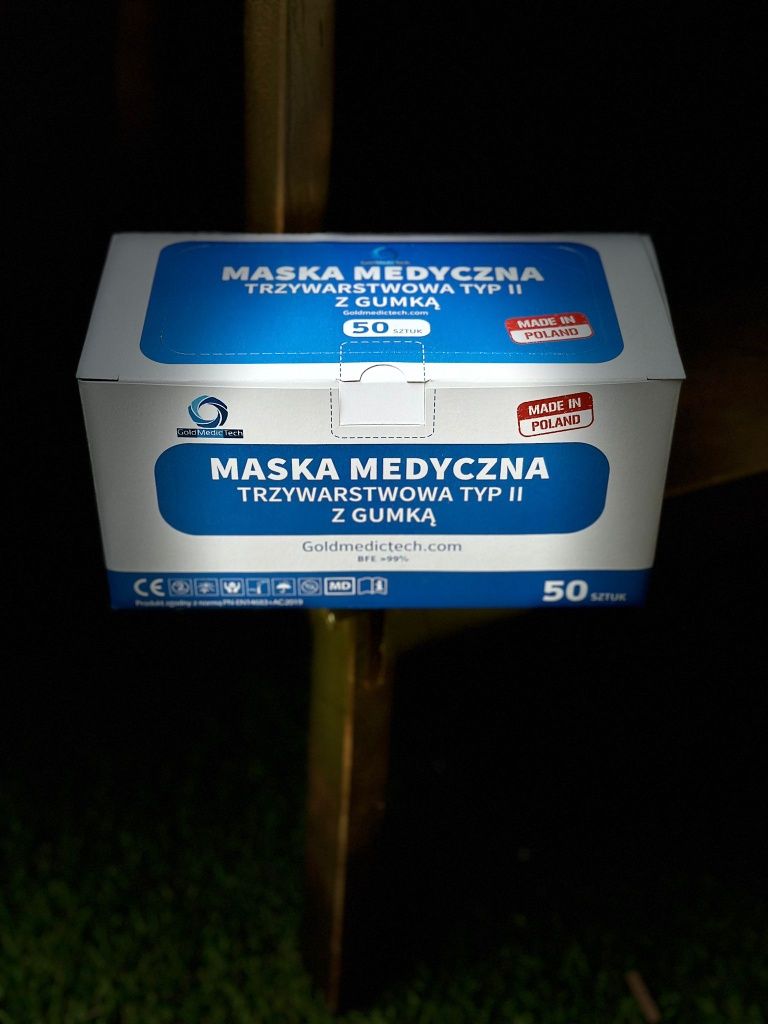 Maska medyczna typ II z gumka vat 8%