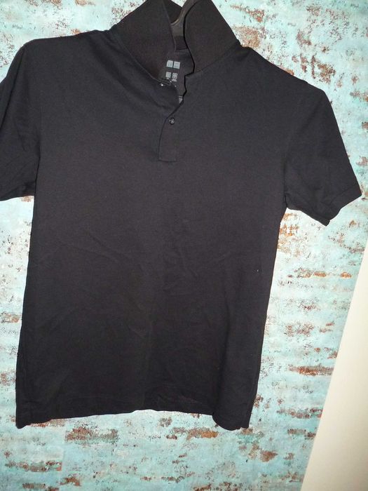 Чорна чоловіча футболка polo coolmax L  H&M