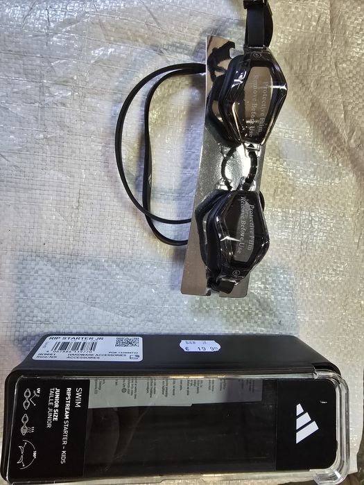 Окуляри для плавання для юніорів Adidas Ripstream Starter IK9661 Чорні