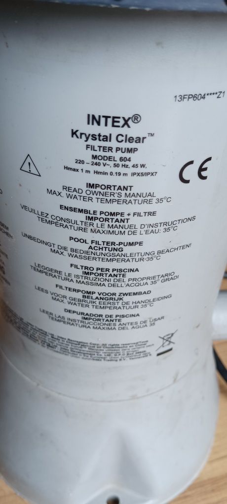 Pompa do basenu INTEX 604M nie działa