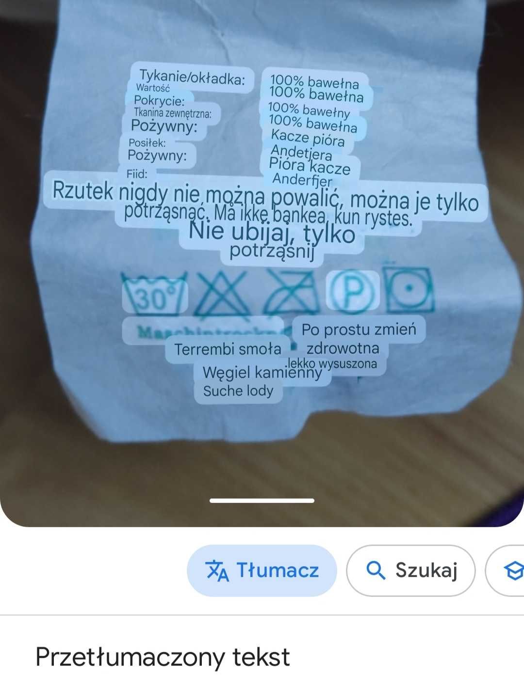 Poducha Puchowa z satynową poszewką