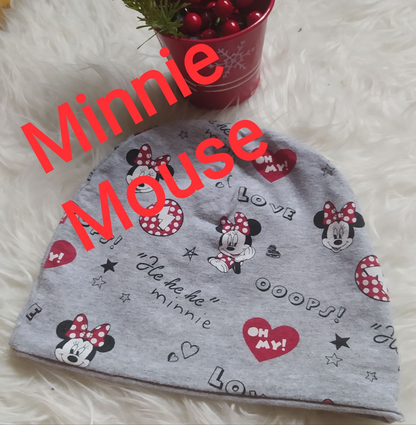 Wesoła czapka Disney Minnie Miki Myszka mickey mouse kokardki
