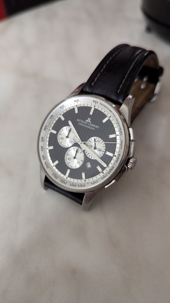 Часы Jacques lemans 1-1619 chronograph, годинник хронограф