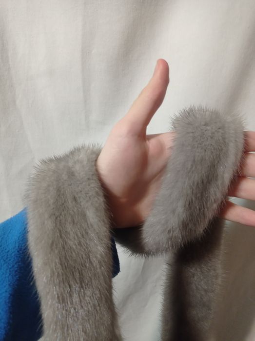 Норковый серый пояс