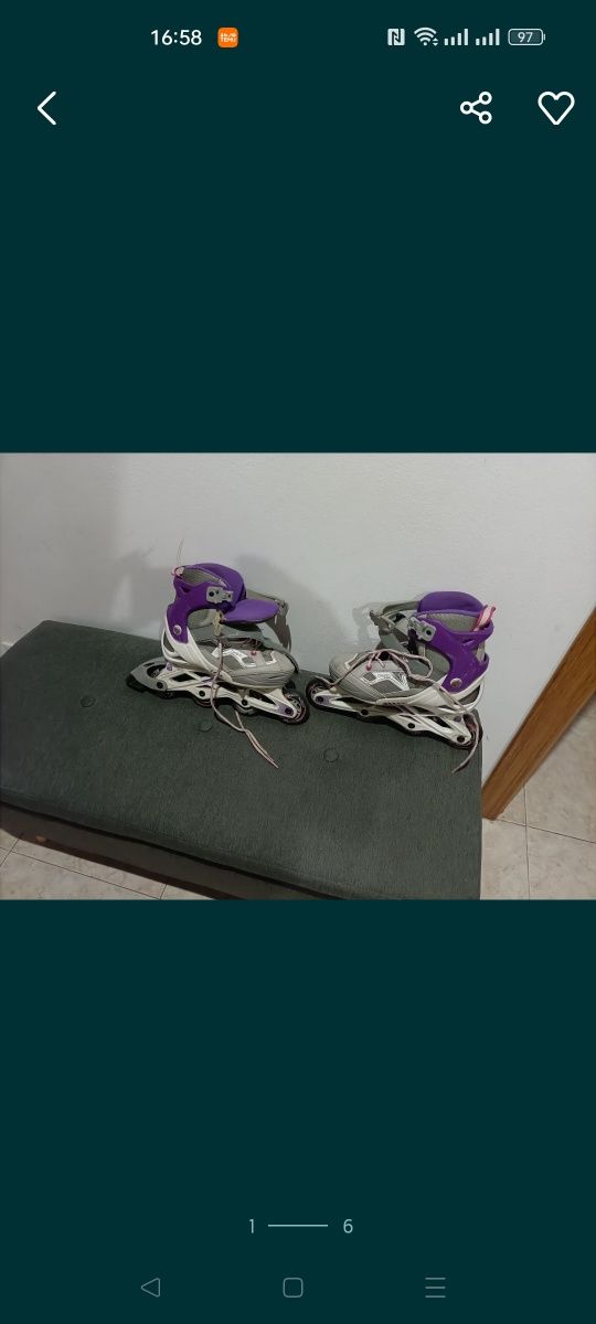 Vendo patins em linha em bom estado
