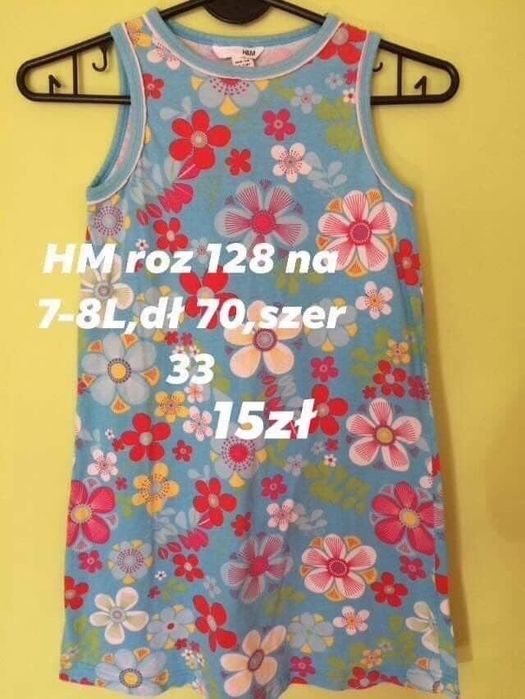 Letnia sukienkał  HM roz 128 na 7-8