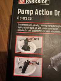 Pump action drain unblocker