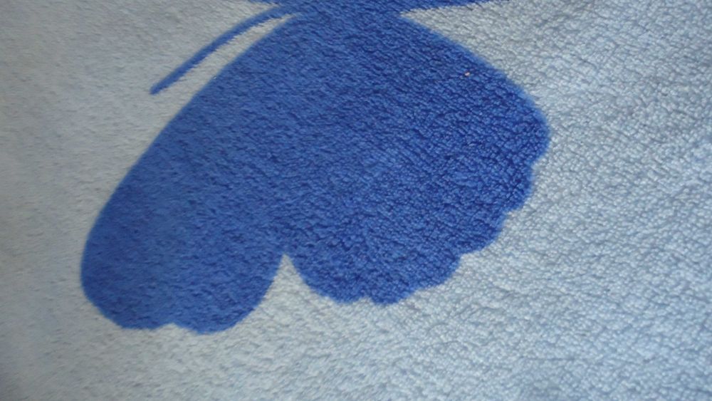 niebieski koc 160x200 pled niebieski narzuta ciepły koc w motyle