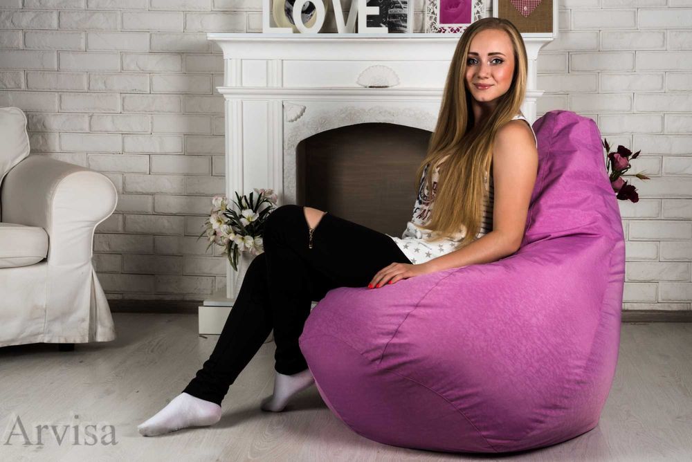 Бескаркасное кресло мешок груша been bag XL 125x75. Мягкий пуф. Мебель