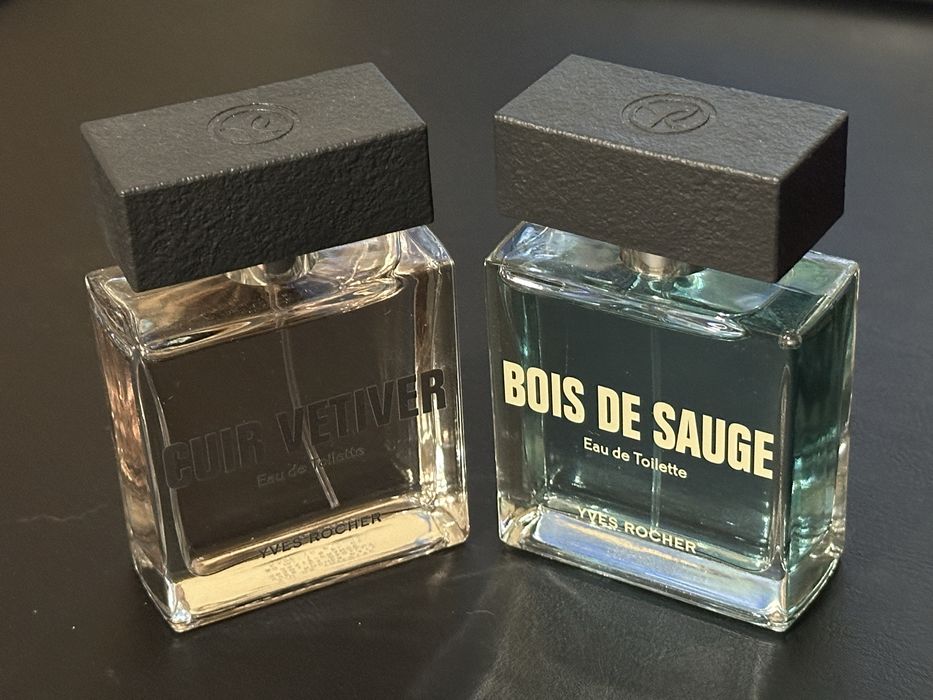 Woda toaletowa Yves Rocher - Bois de Sauge 50 ml i Cuir Vetiver 50 ml