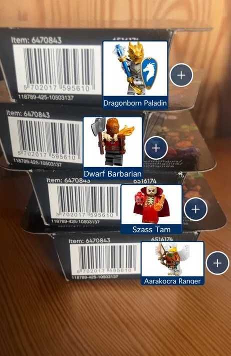 Zestaw 12 minifigurek lego d&d