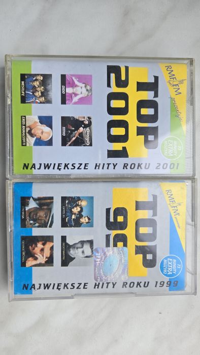 Zestaw 2 Kaset Magnetofonowych RMF Top 99 + Top 2001