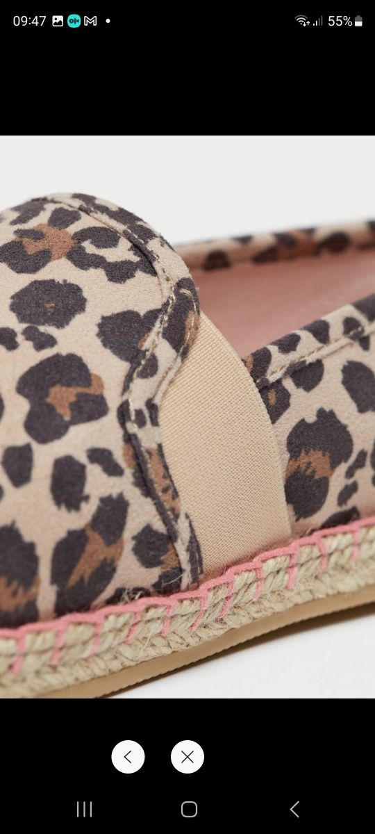 NOWE 35 Espadryle buty h&m panterka gumką ułatwiająca uvueranie