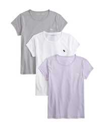 Koszulki damskie z krótkim rękawem 3PAK zestaw Abercrombie & Fitch S