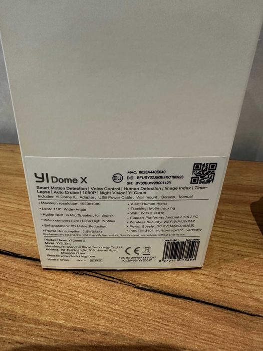 IP-Камера відеоспостереження YI DOME X 1080P Home Camera White