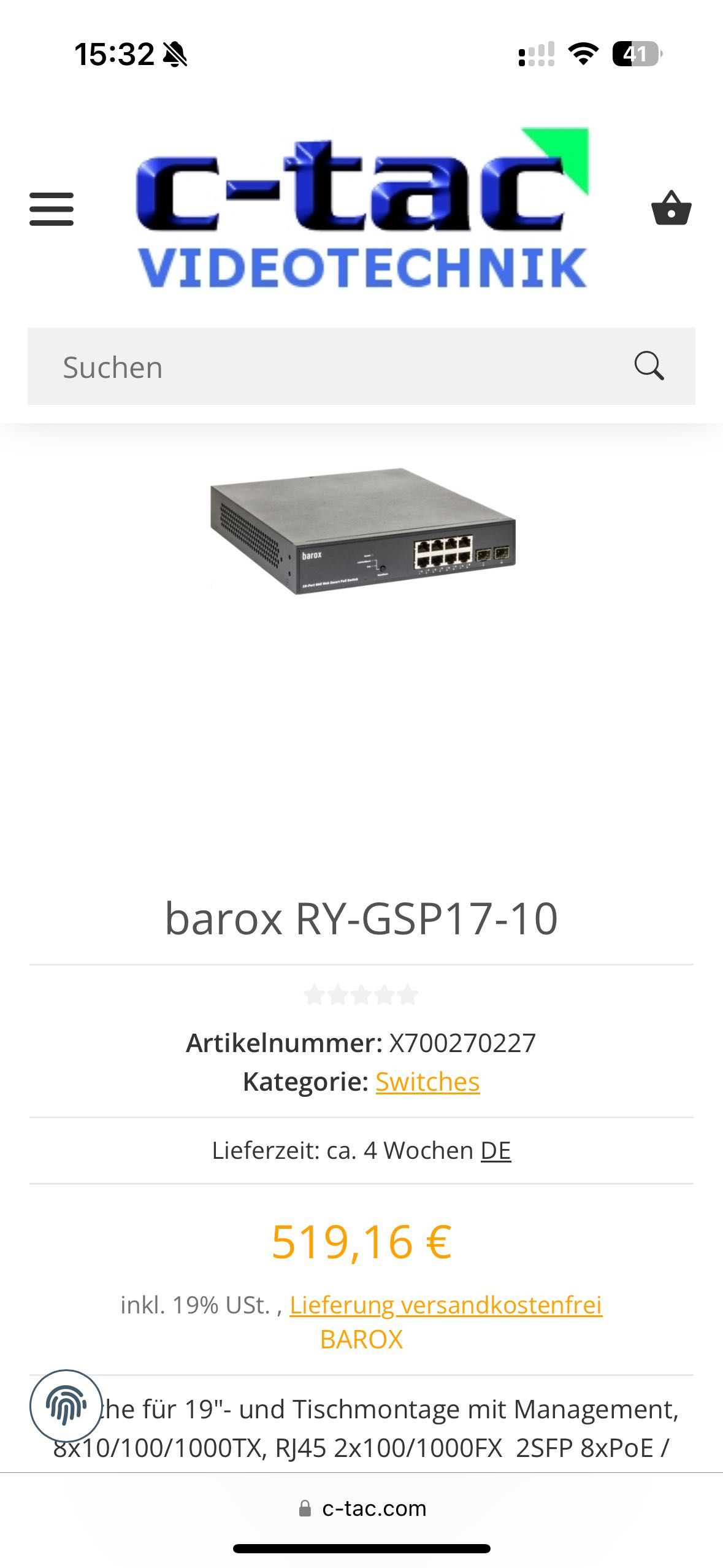 PoE Switch Barox