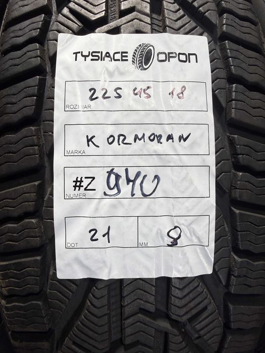 Opony Zimowe 225/45/18 Kormoran Snow Komplet #Z970