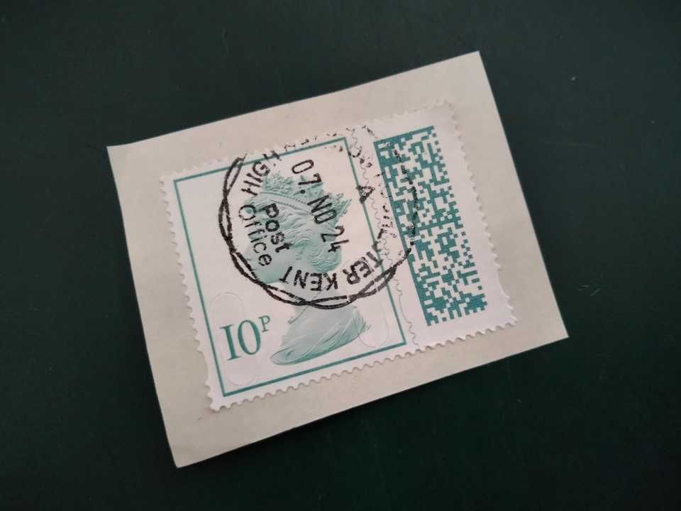 Selo Rainha Isabel II autocolante 10P