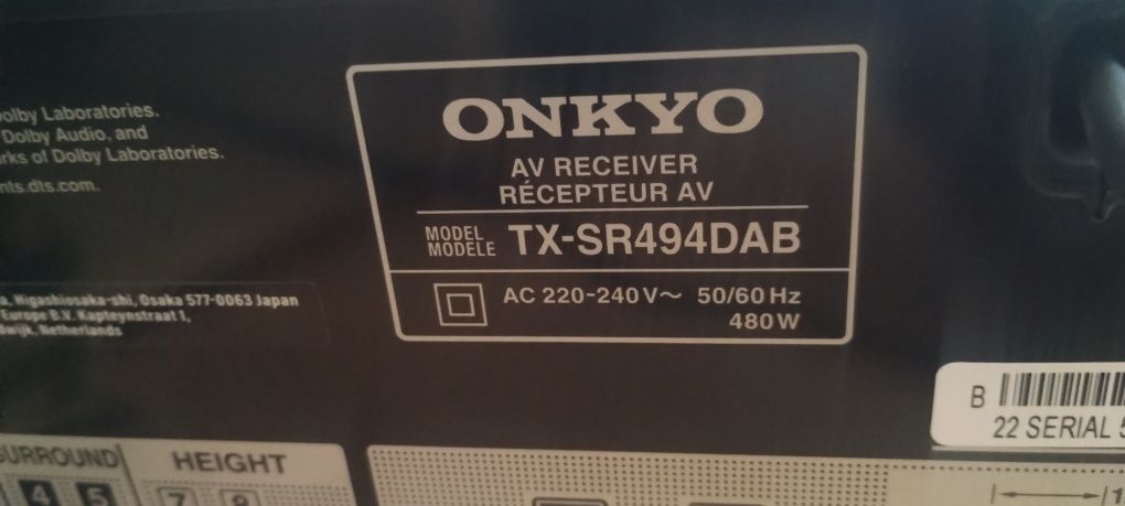 Amplituner ONKYO TX-SR494