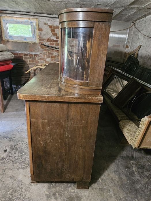 Kredens antyk nadstawka komoda witryna witrynka regał prl vintage