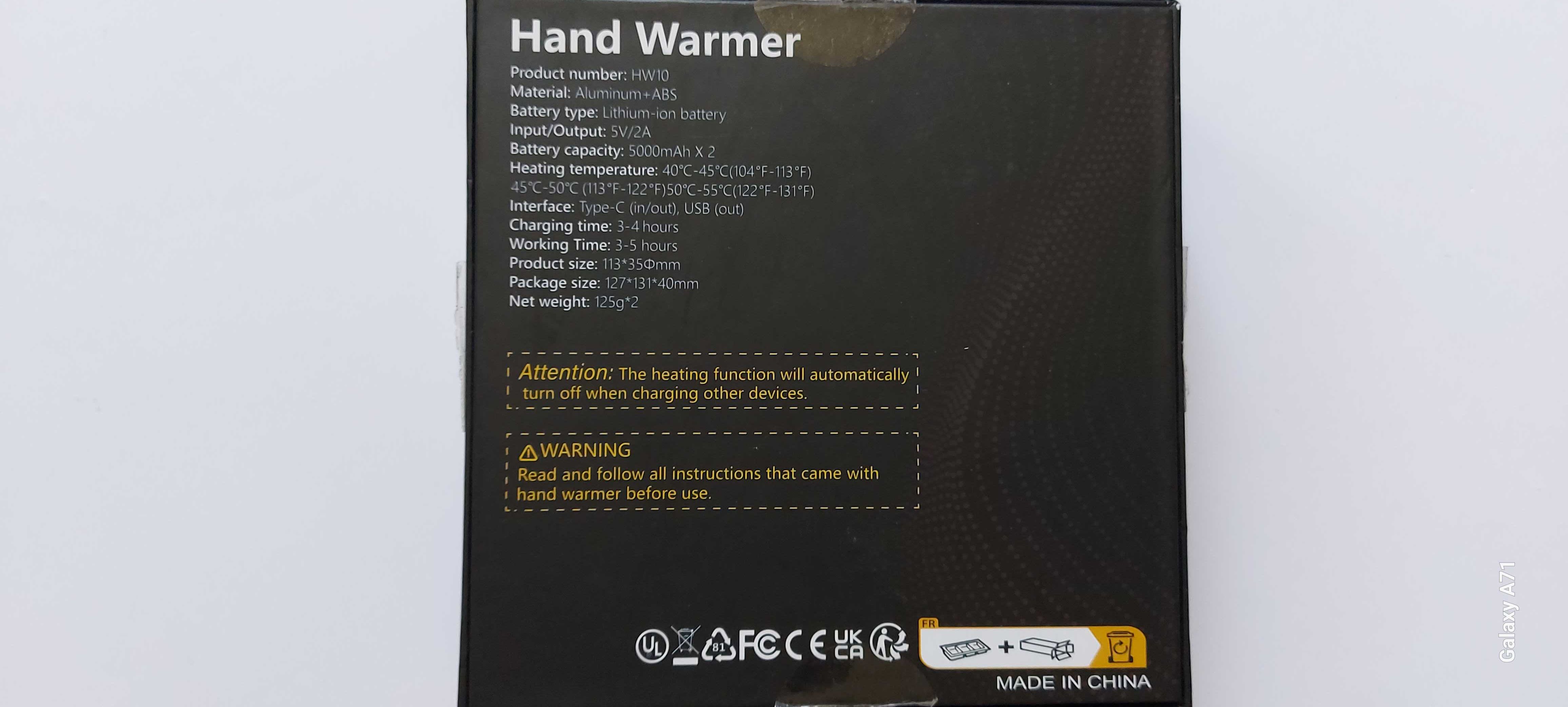 NOWY Hand Warmer ELEKTRYCZNY przenośny ogrzewacz dłoni