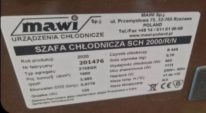 Szafa chłodnicza Mawi