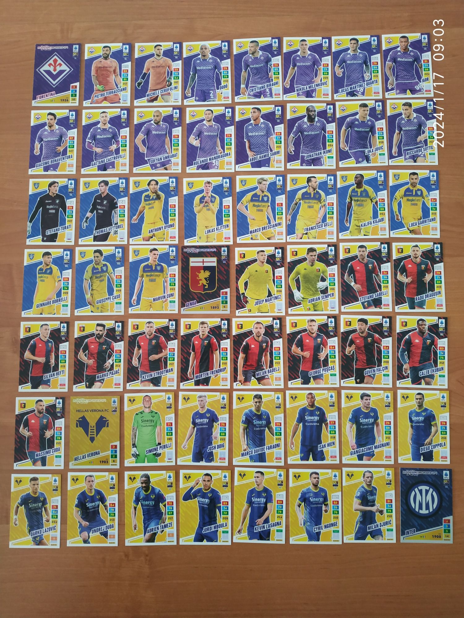 Panini Calciatori Adrenalyn XL 2023/2024 - zestaw Album plus 370 kart