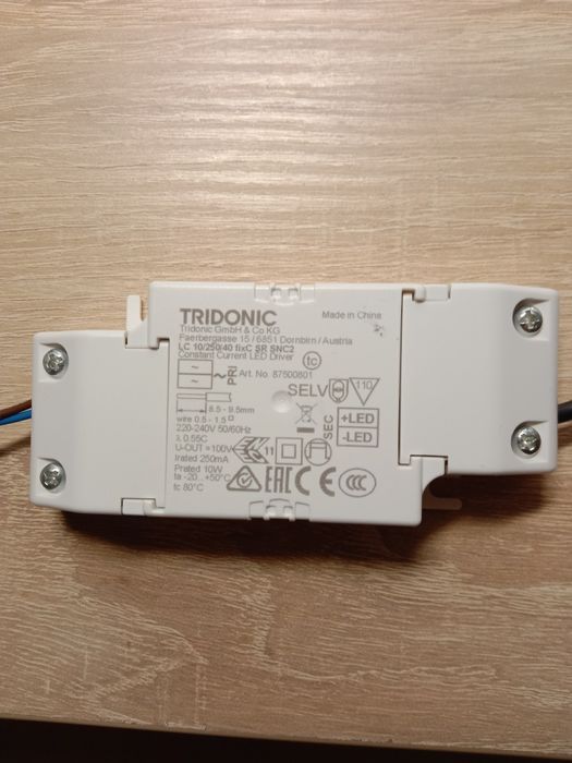 Драйвер для светодиодов.LED драйвер Tridonic art. 87500801