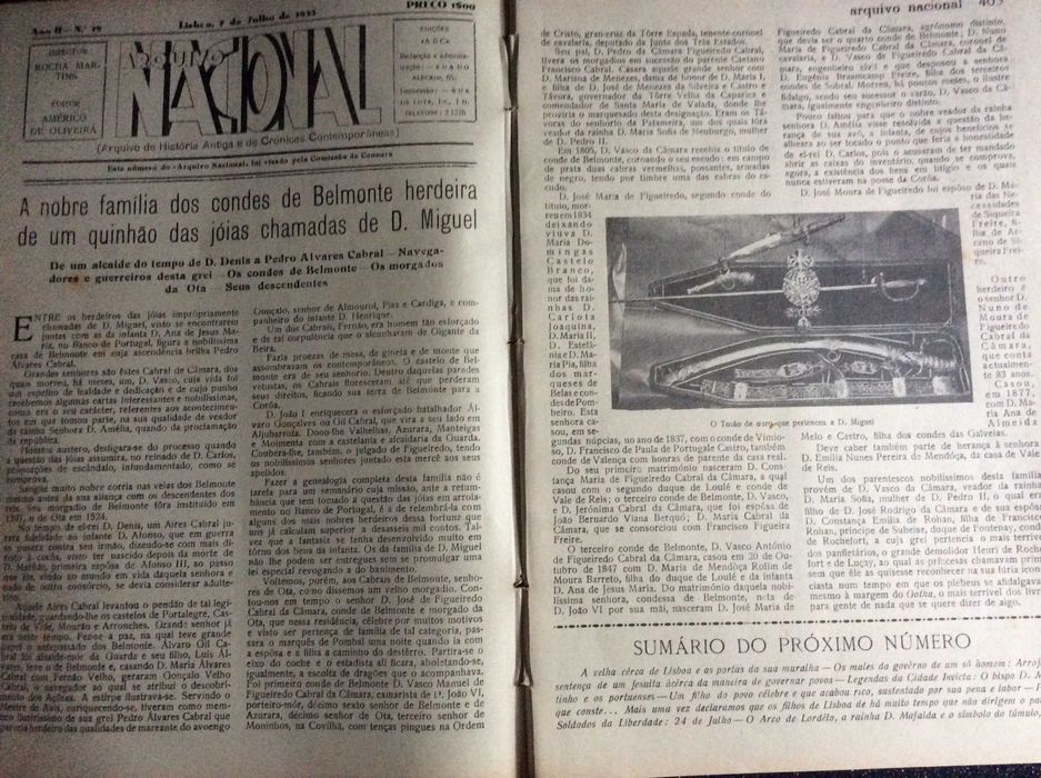 Arquivo Nacional ( Arquivo de História antiga e de Crónicas...1933