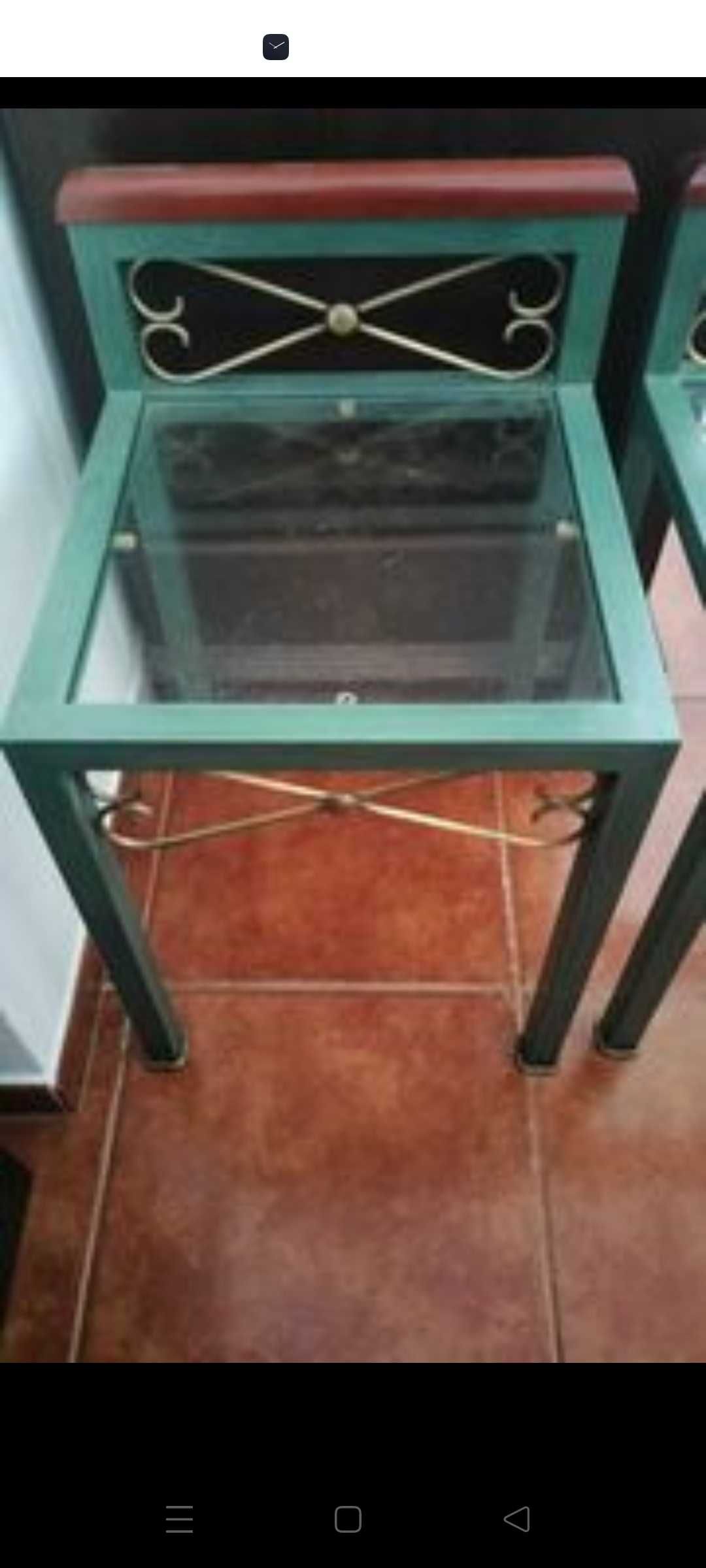 Vendo 2 Mesas cabeceira ferro forjado