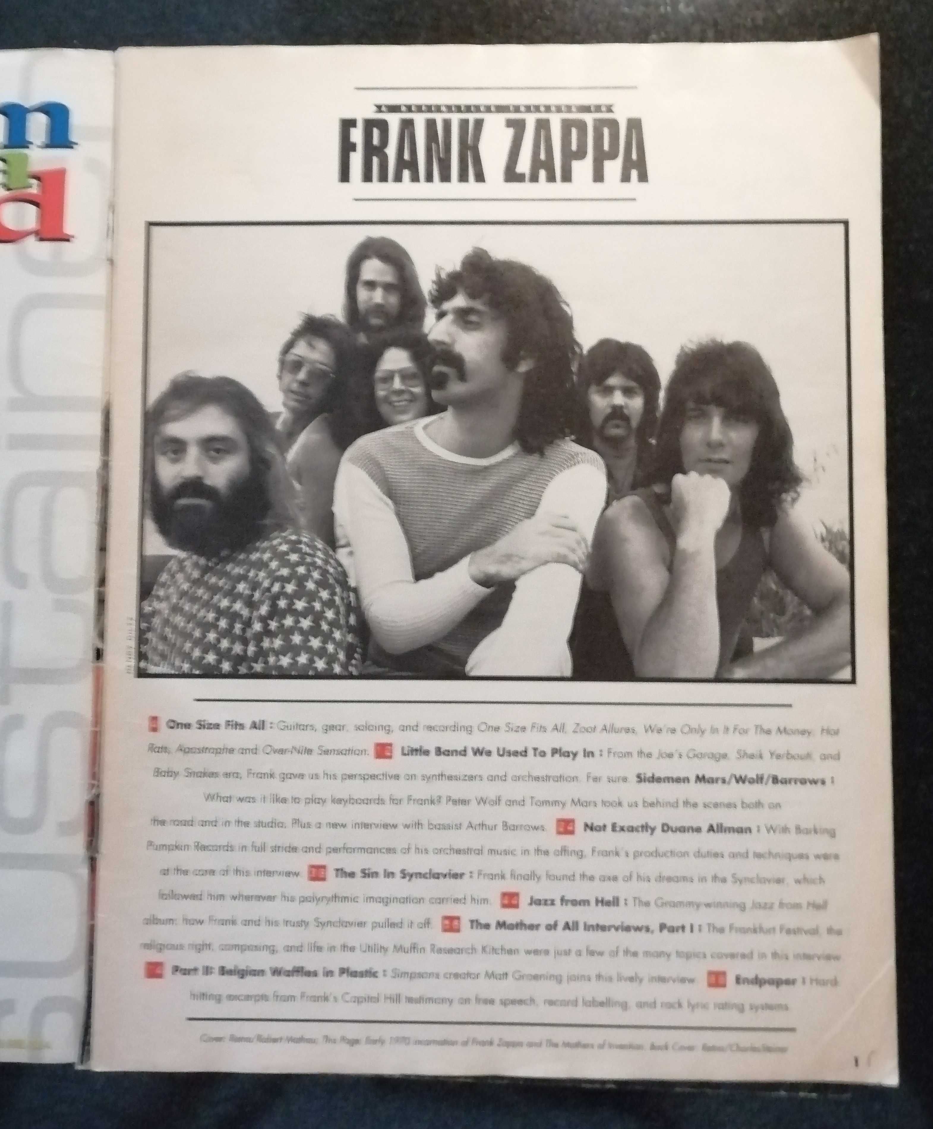 Revista “A Definitive Tribute to FRANK ZAPPA, In His Own Words”, 1994