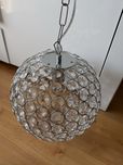 Lampa wisząca kula kryształ nikiel Mabella glamour srebrna