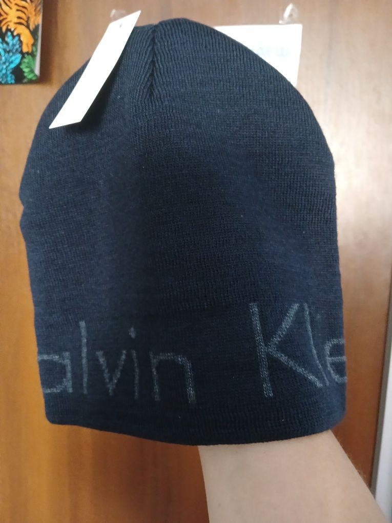 ШАПКА і ШАРФ Calvin Klein.Теплий комплект,всередені фліс.Уніку