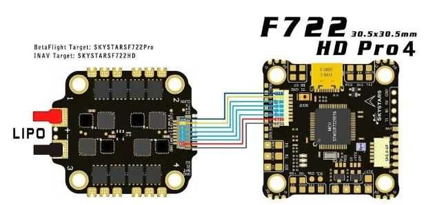 Польотний контролер Skystars F7HD PRO4 F722 FC and 60A ECS