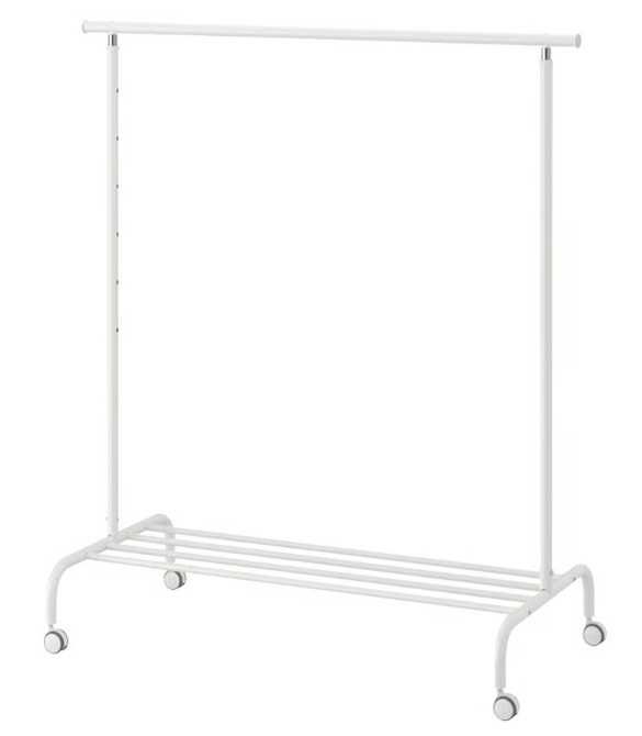 Suporte para cabides IKEA RIGGA cor branca em excelente estado