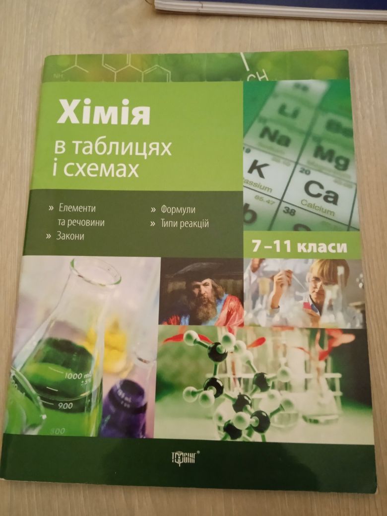 Книжка хімії в таблицях і схемах 7-11 клас