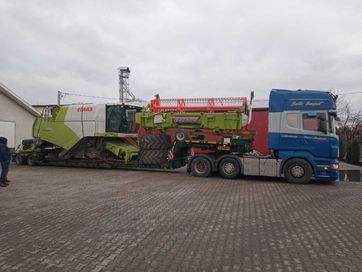 Transport kombajnów sieczkarni claas new holland John deere deutz fahr