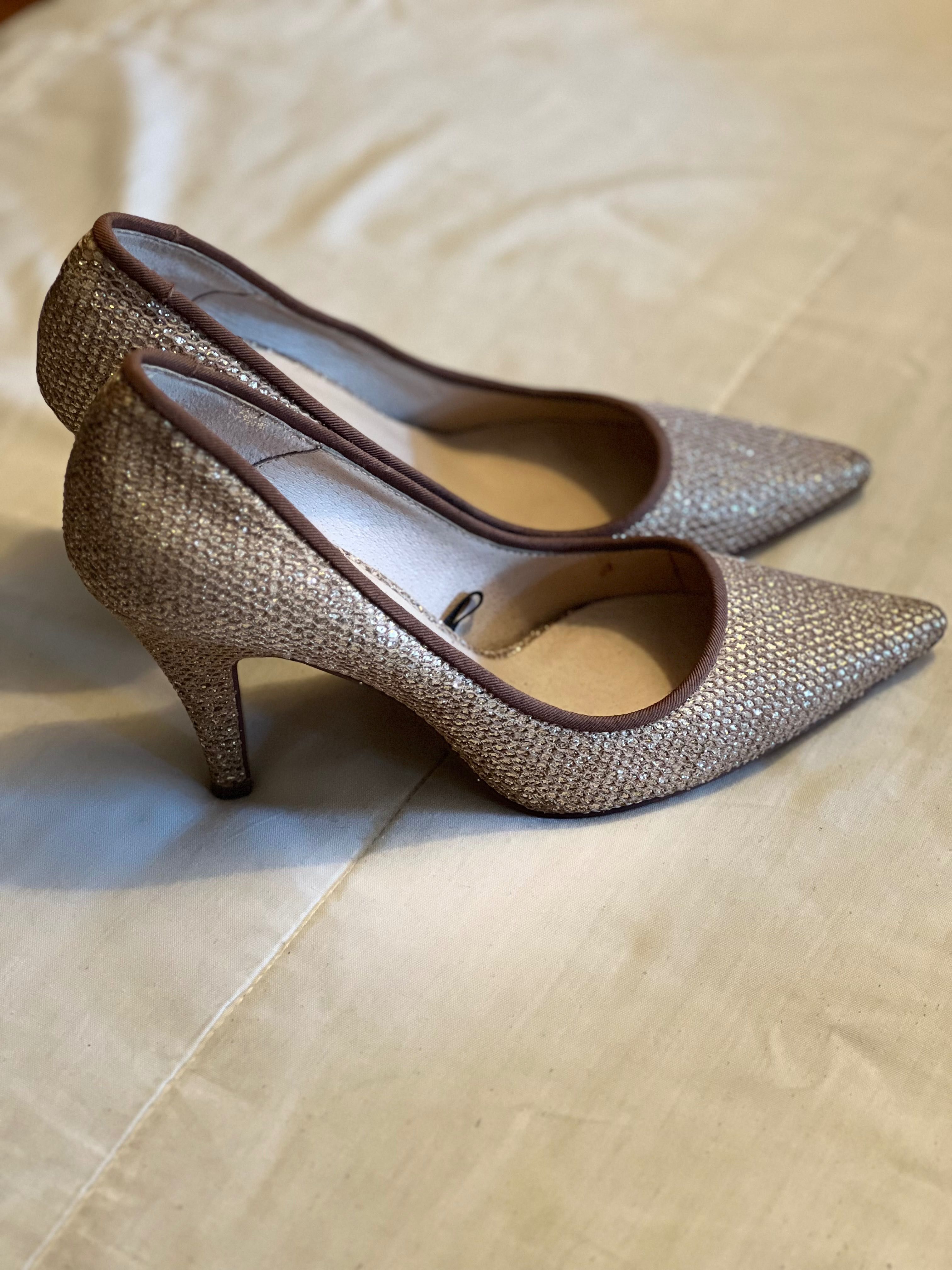 Sapato - Salto alto brilhos - Bershka - 37 - usado 2 vezes