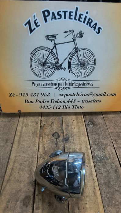 Farol Miller 95mm cromado usado /pasteleira/Raleigh/Philips/Humbe