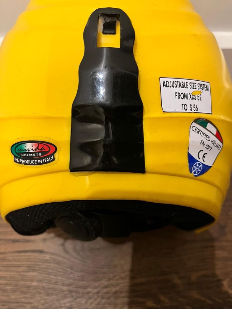 kask narciarski dla dziecka żółty mi vida helmets