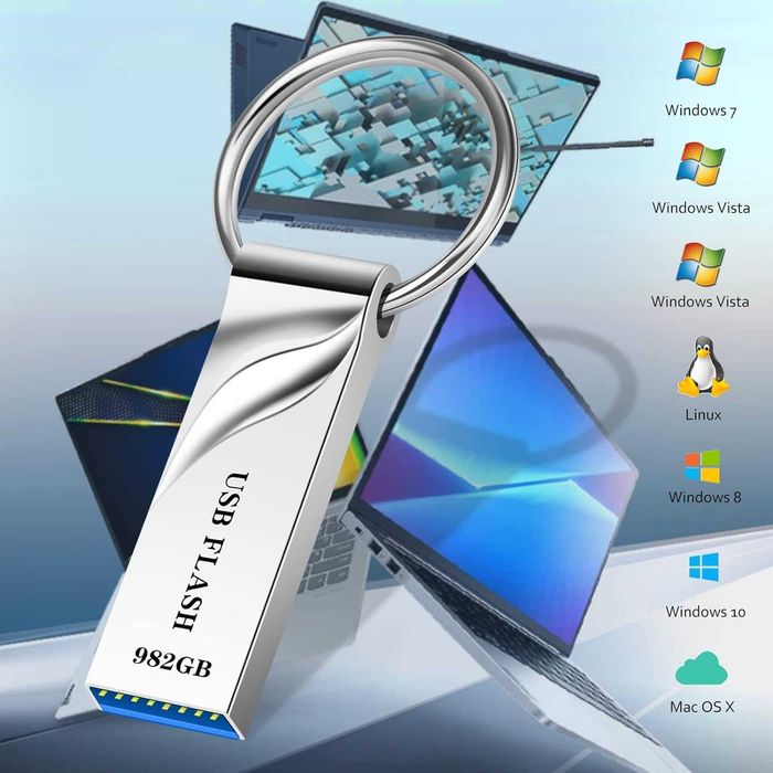 Pendrive Windyrow Flash 982GB 1TB USB srebrny