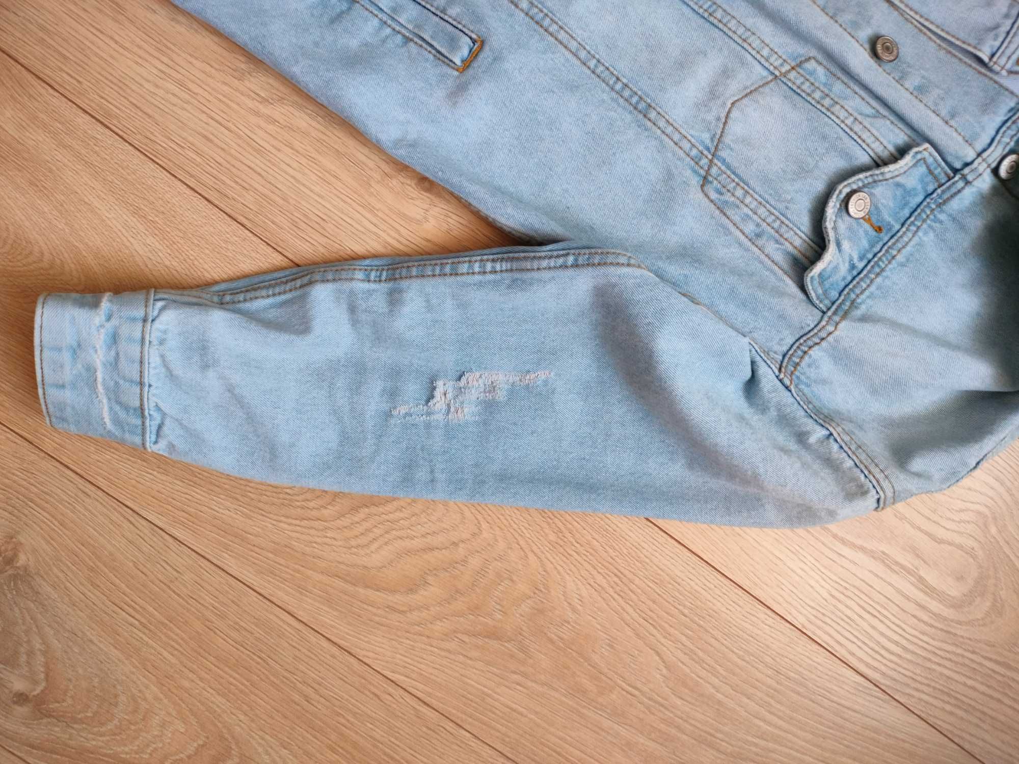 Kurtka katana jeansowa dłuższą Cropp
